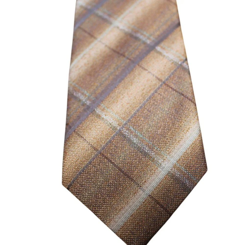 CLEARANCE SALE VINTAGE NECKTIE Scottish Plaid Print Handmade Tie NWT